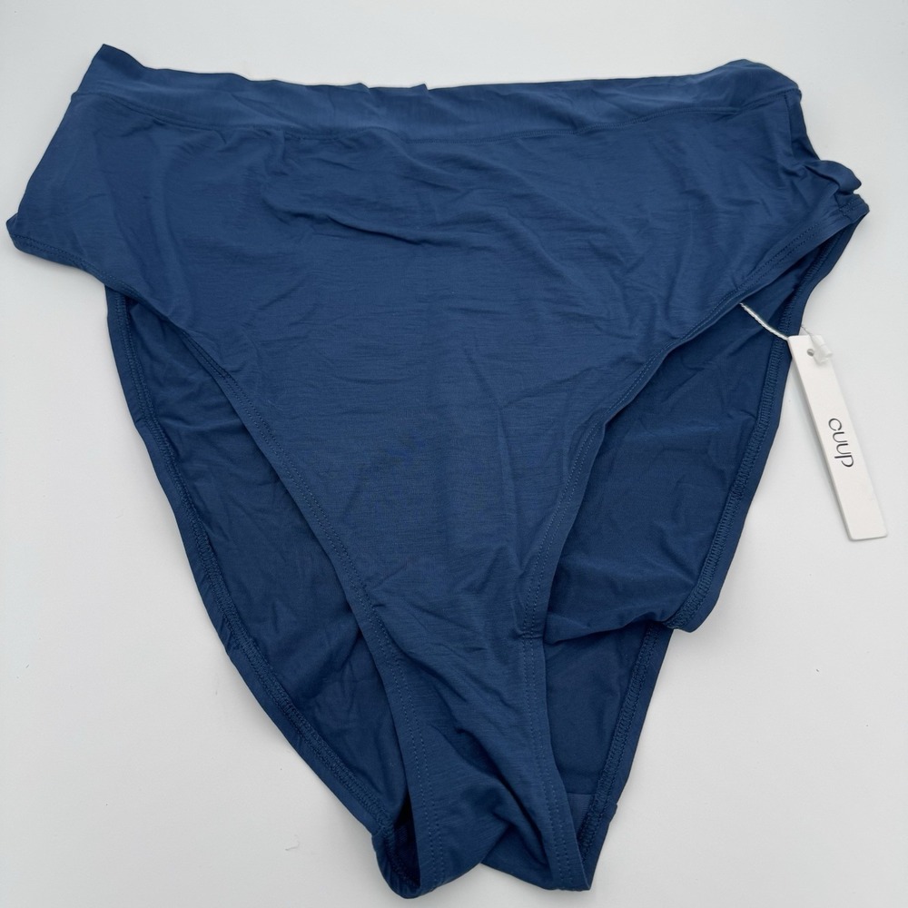 CUUP The Highwaist Bikini Bottom Underwear Soft Ocean Blue Size 5 XL NWT‎